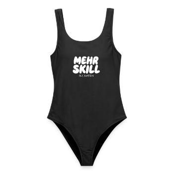 Plus de compétence que de caféine - Maillot de bain femme - noir - Devant - AI Model Female 172 light (172cm)