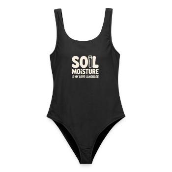 L’humidité du sol est mon langage de l’amour - Maillot de bain femme - noir - Devant - AI Model Female 172 light (172cm)