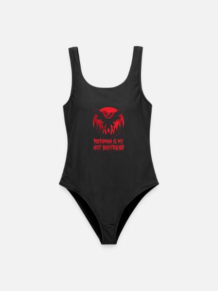 Mothman ist mein heißer Freund Kryptid - Frauen Badeanzug - Schwarz
