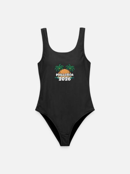 Mallorca 2026 - Frauen Badeanzug - Schwarz