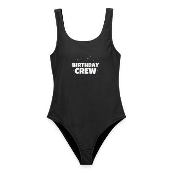 Birthday Crew Birthday Party Team Celebrate Group - Women's Swimsuit - black - Front - AI Model Female 172 light (172cm)