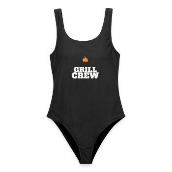 Grill Crew BBQ Grilling Grill Master Team Father's Day - Women's Swimsuit - black - Front - AI Model Female 172 light (172cm)