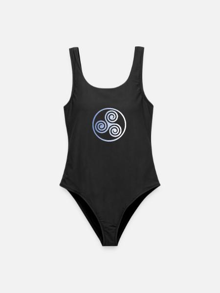 Triskele Blue Fade - Frauen Badeanzug - Schwarz