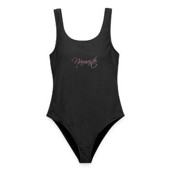 Namaste  - Frauen Badeanzug - Schwarz - Vorne - AI Model Female 172 light (172cm)