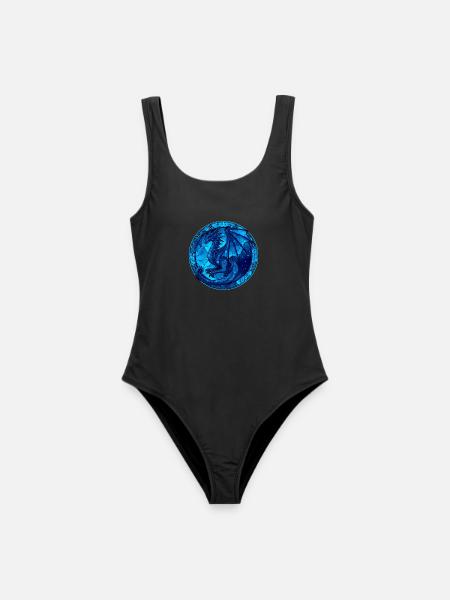 Blue Dragon - Frauen Badeanzug - Schwarz