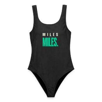 Miles Over Miles Sport - Frauen Badeanzug - Schwarz - Vorne - AI Model Female 172 light (172cm)