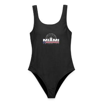 Miami - Frauen Badeanzug - Schwarz - Vorne - AI Model Female 172 light (172cm)