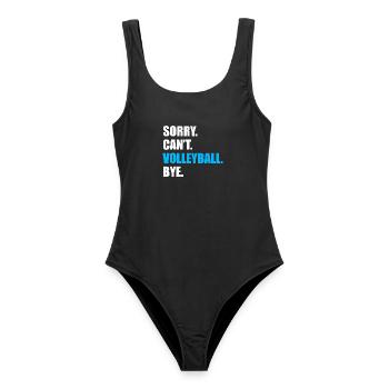 Sorry can't volleyball bye Volleyballspieler - Frauen Badeanzug - Schwarz - Vorne - AI Model Female 172 light (172cm)