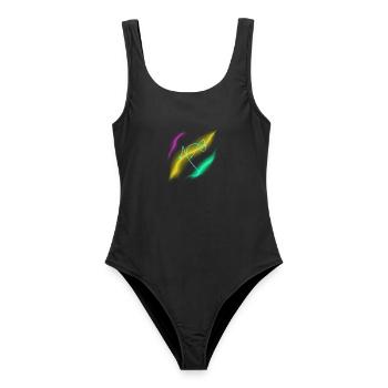 Dancefloor Emotions - Frauen Badeanzug - Schwarz - Vorne - AI Model Female 172 light (172cm)