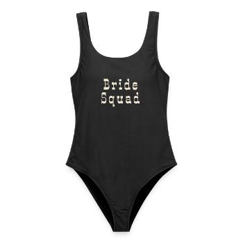 Bride Squad - Bachelorette Party - Frauen Badeanzug - Schwarz - Vorne - AI Model Female 172 light (172cm)
