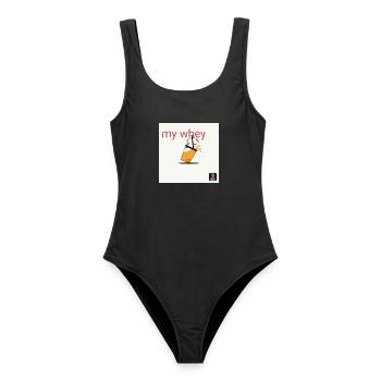 Mein Whey Shake - Frauen Badeanzug - Schwarz - Vorne - AI Model Female 172 light (172cm)