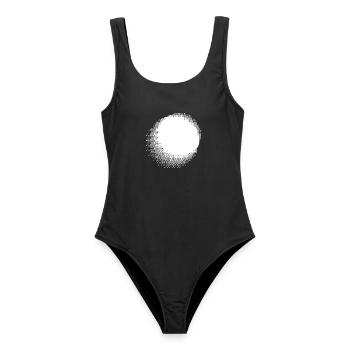 Nebel des Halbtonkreises - Frauen Badeanzug - Schwarz - Vorne - AI Model Female 172 light (172cm)