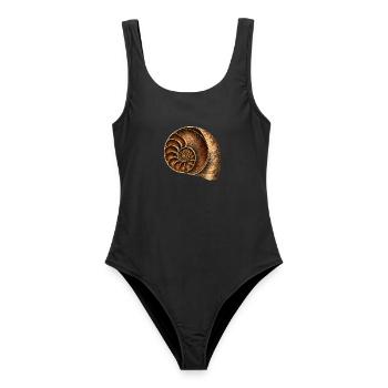 Fibonacci Spirale - Frauen Badeanzug - Schwarz - Vorne - AI Model Female 172 light (172cm)