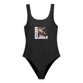 Barsch Jäger - Frauen Badeanzug - Schwarz - Vorne - AI Model Female 172 light (172cm)