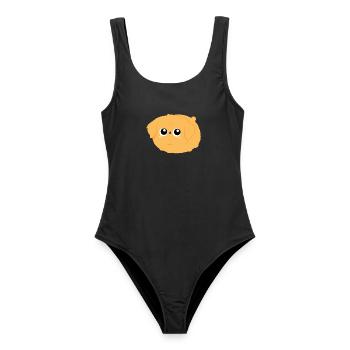 Flauschiger Golden Retriever - Frauen Badeanzug - Schwarz - Vorne - AI Model Female 172 light (172cm)