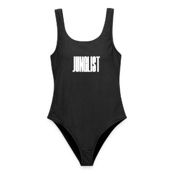 Junglist fettes Logo - Frauen Badeanzug - Schwarz - Vorne - AI Model Female 172 light (172cm)