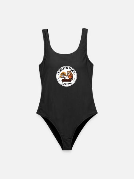 Gießen nach Gefühl Bonsai Gärtner Shirt - Frauen Badeanzug - Schwarz