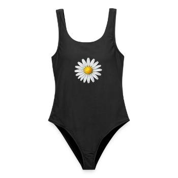 Gänseblümchen Blüte Blumen Geschenk  - Frauen Badeanzug - Schwarz - Vorne - AI Model Female 172 light (172cm)