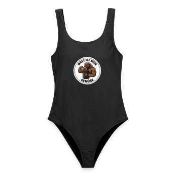 Whey ist mein Gemüse Fitness Lustiges Sportler - Frauen Badeanzug - Schwarz - Vorne - AI Model Female 172 light (172cm)