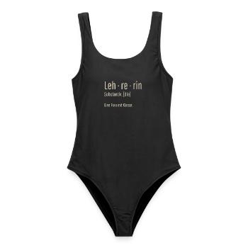 Lehrerin Substantiv Definition Schule Geschenk - Frauen Badeanzug - Schwarz - Vorne - AI Model Female 172 light (172cm)