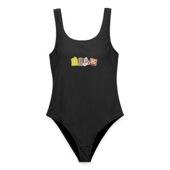 Peak – Jugendwort 2026 Style Meme - Frauen Badeanzug - Schwarz - Vorne - AI Model Female 172 light (172cm)