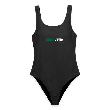 La pêche est plus que le travail – Angeln Design - Maillot de bain femme - noir - Devant - AI Model Female 172 light (172cm)