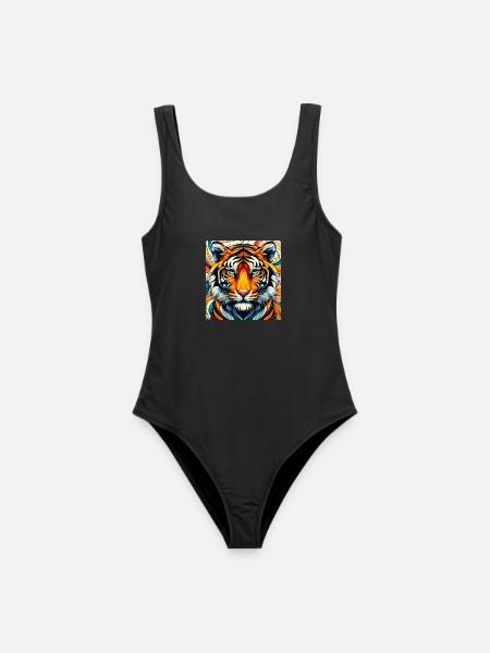 Tiger - Frauen Badeanzug - Schwarz