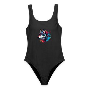 Loup - Maillot de bain femme - noir - Devant - AI Model Female 172 light (172cm)