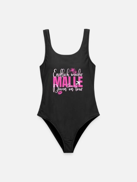 Mallorca Spruch Endlich Wieder Malle Diven On Tour - Frauen Badeanzug - Schwarz