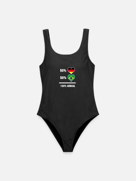 Deutschland und Brasilien Genial / Geschenk - Frauen Badeanzug - Schwarz