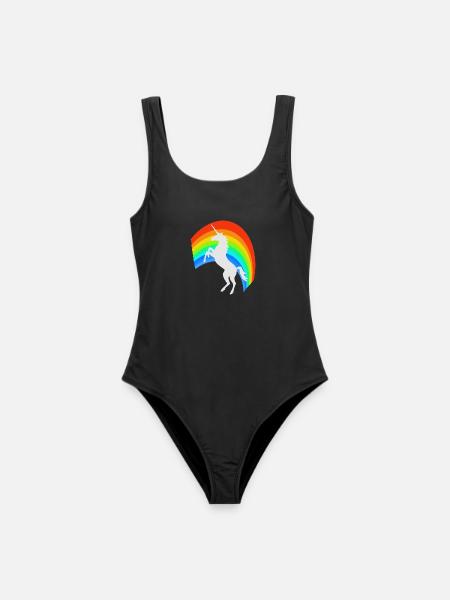 Regenbogen Märchen - Frauen Badeanzug - Schwarz