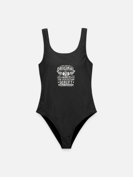 70 Geburtstag 70 Jahre Vintage Retro Geschenk - Frauen Badeanzug - Schwarz