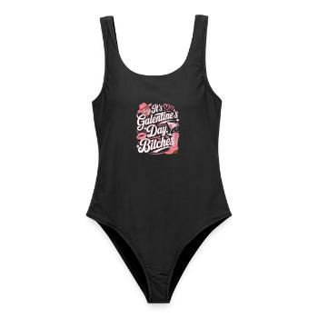 Fête amusante pour la Saint-Valentin - Maillot de bain femme - noir - Devant - AI Model Female 172 light (172cm)