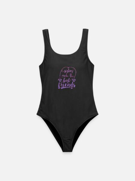 Sisters Make The Best Friends - Frauen Badeanzug - Schwarz