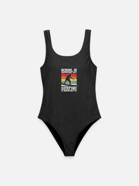 Surfen Surfer - Frauen Badeanzug - Schwarz