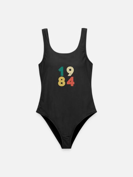 Jahrgang 1984 Retro Vintage - Frauen Badeanzug - Schwarz