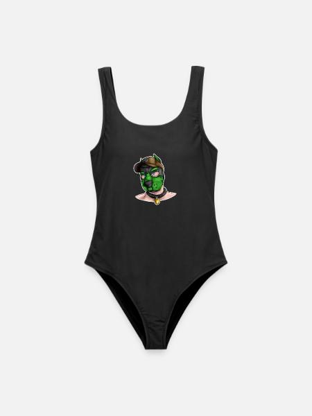PupGreen - Frauen Badeanzug - Schwarz