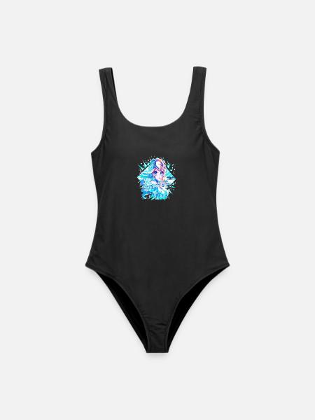 Anime Reine des neiges Princesse des glaces - Maillot de bain femme - noir