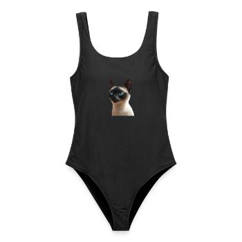 Siamese Cat Siamese Cat Siamese Cat Siamese Cats - Women's Swimsuit - black - Front - AI Model Female 172 light (172cm)