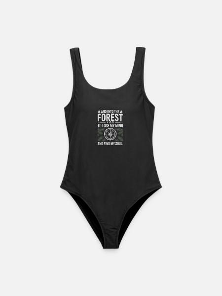 Into The Forest I Go To Lose My Mind Find My Soul - Frauen Badeanzug - Schwarz