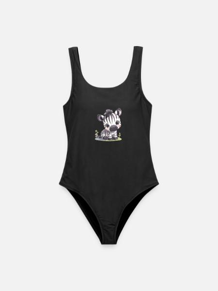 Zebras Zebra - Frauen Badeanzug - Schwarz