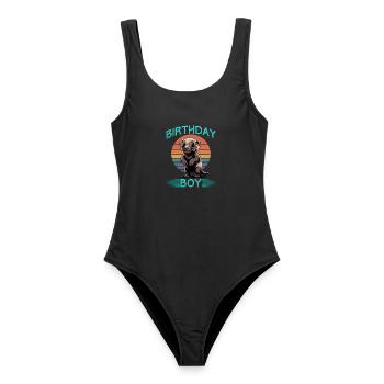 Blaireau drôle - Maillot de bain femme - noir - Devant - AI Model Female 172 light (172cm)