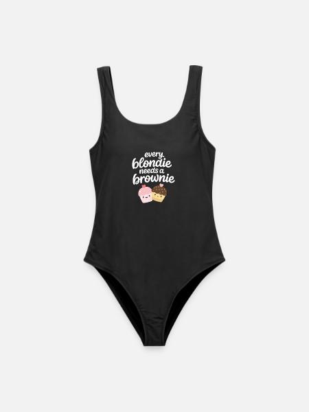 Every Blondine needs a Brownie - Frauen Badeanzug - Schwarz