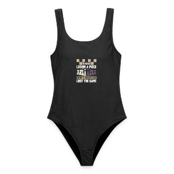 Chess Chess Player Chessboard - Women's Swimsuit - black - Front - AI Model Female 172 light (172cm)