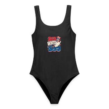 Red White Boo Patriot Ghost - Frauen Badeanzug - Schwarz - Vorne - AI Model Female 172 light (172cm)
