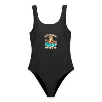 Paddeln Kajak Kanu SUP Paddler Wassersport - Frauen Badeanzug - Schwarz - Vorne - AI Model Female 172 light (172cm)