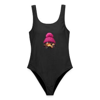 Apres Ski Expressions amusantes Cadeau de fête mignon - Maillot de bain femme - noir - Devant - AI Model Female 172 light (172cm)