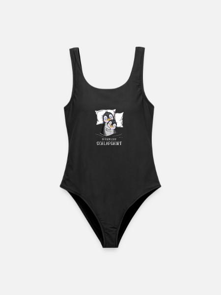 Offizielles Schlafshirt Pinguine - Frauen Badeanzug - Schwarz