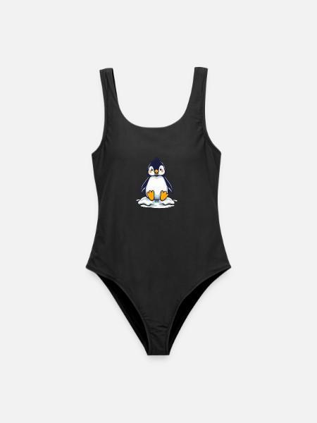 Pinguine Geschenk - Frauen Badeanzug - Schwarz