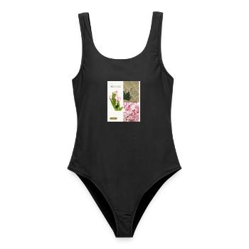 Beige_Minimalist_Fashion_New_Look_Instagram_Pos - Frauen Badeanzug - Schwarz - Vorne - AI Model Female 172 light (172cm)